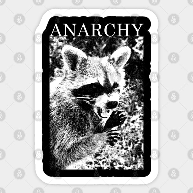 Anarchy Raccoon Sticker by giovanniiiii